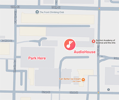Map to the Ogden studio